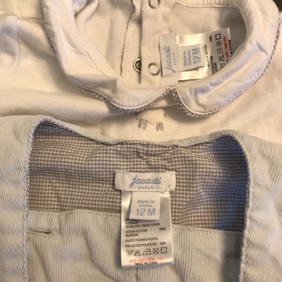 Jacadi Paris Infant light blue overall set - Picture 3 of 5